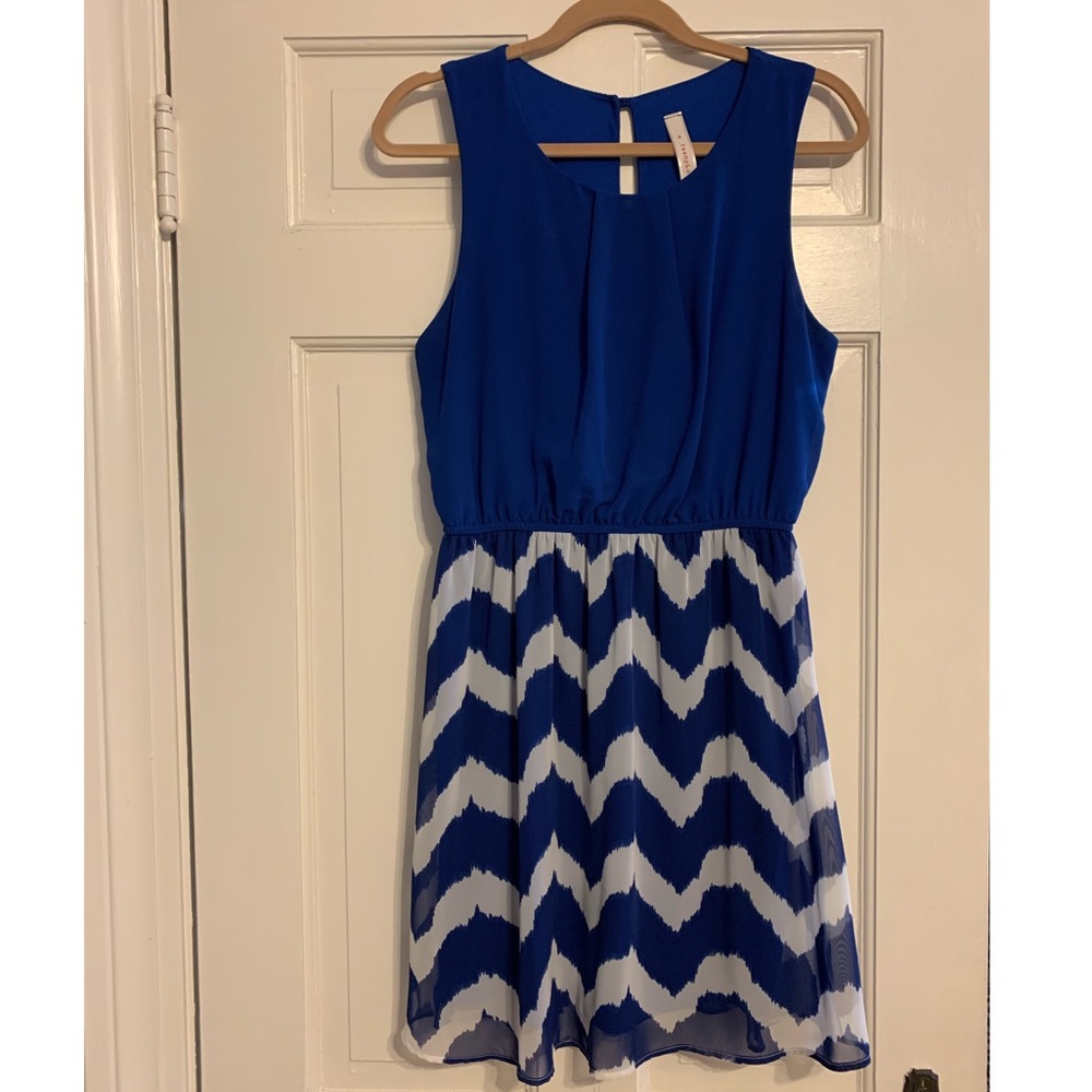 Blue & white dress